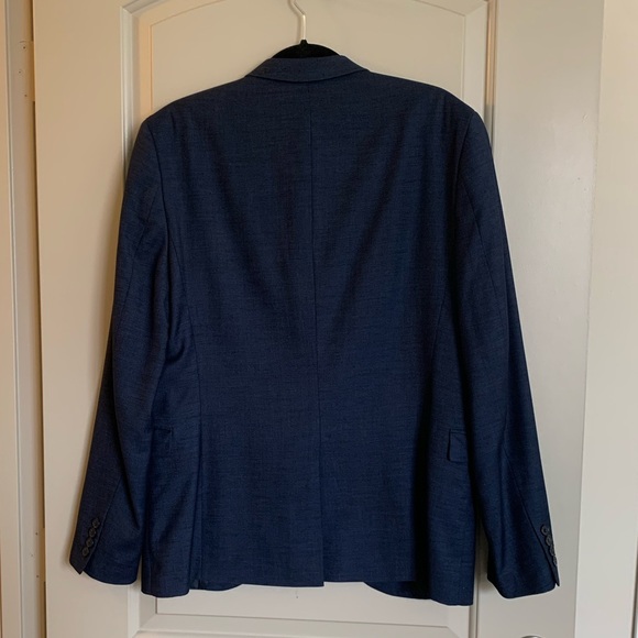 H&M Skinny Fit Navy Blue Suit Jacket - Picture 4 of 5